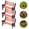 thumbnail image 4 of Banc de Parc Miniature pour Déco en Plastique Multicolore, Convient à la Maison et à la Mini Maison, 3 Pcs, 4 of 8