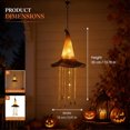 thumbnail image 2 of Yucurem Glowing Witch Hat Hanging Decor, Halloween Witch Hat with Cascading Star Lights, Lighted Hanging Decoration for Window, Porch, Tree, Mantel and Party (2pcs), 2 of 9