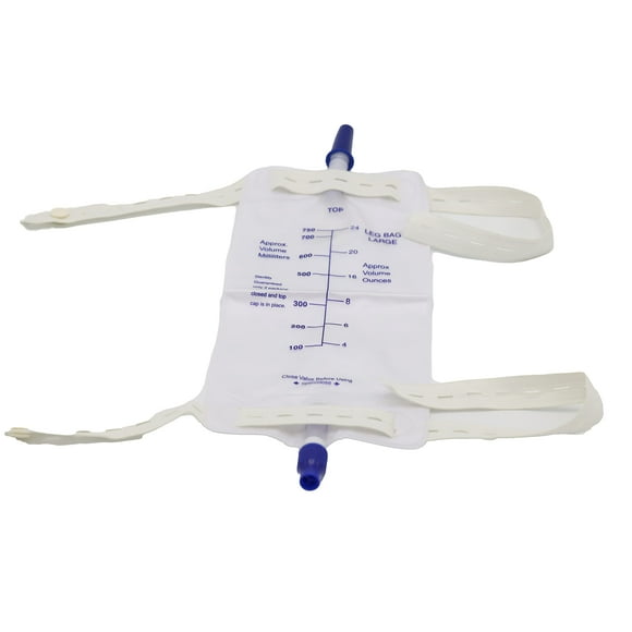 Sac de Remplacement pour Urinoir Masculin 750 ml 26 Oz 10 Unités, Valve Anti-Reflux, Sangles en Tissu, Dérive Facile (Lot de 10)