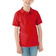 thumbnail image 2 of KAUOD Kid Boy's Short Sleeve Polo Shirts Daily Lapel Button up Short Sleeved Tops School Uniform Clothes Color Cute Outfits, 2 of 4