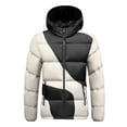 thumbnail image 2 of FDGIU Men's Versatile Quilted Puffer Jacket, Hooded Winter Coat with Hood, Warm Windproof Insulated Outerwear, 2 of 4