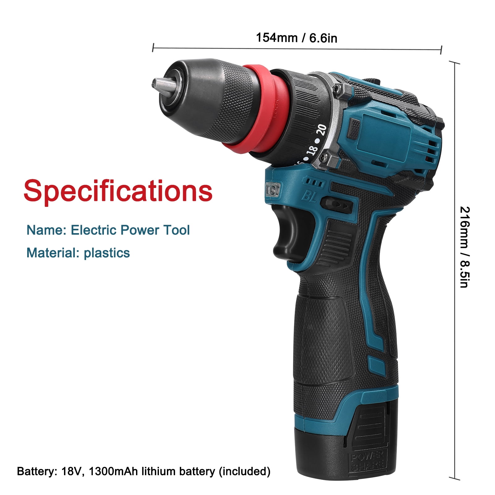 Screwdriver 18V 2in1 Lithium Drill Electric Screwdriver Multi-function Power Tool 45Nm Torque Brushless Motor Practical Screw Driver For Home Appliances Furniture Installation