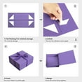 thumbnail image 3 of Purple Gift Boxes with Lids Pack of 3, 6x6x3 Inches Small Gift Box, Collapsible Gift Boxes with Magnetic Closure for Presents, Bridesmaid Proposal Box for Family Mom Girlfriend, 3 of 13