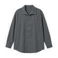 thumbnail image 3 of FchengtaiS Men's Corduroy Button Down Shackets Lapel Collar Long Sleeve Textured Shirts Jacket Fashion Casual Daily Outerwear, 3 of 5
