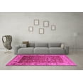 thumbnail image 3 of Ahgly Company Indoor Square Oriental Pink Traditional Area Rugs, 7' Square, 3 of 4