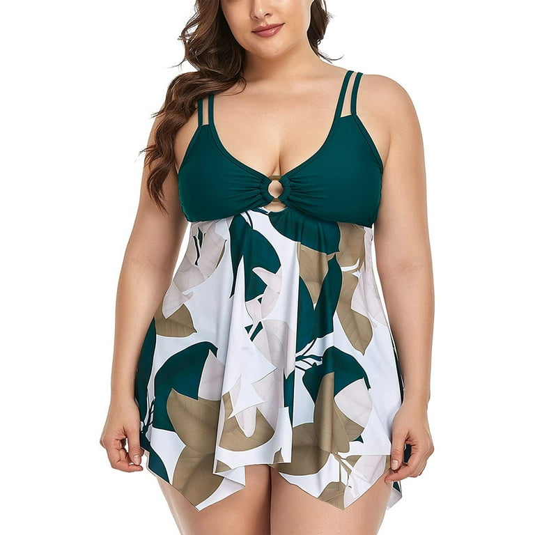 Women Swimsuits Plus Size Swim Dresses for Women Two Piece Bathing Suits  for Women Plus Size Long Tankini Tops for Women Items Under $1 Deal of The  Day Prime Today Gifts for