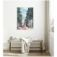 thumbnail image 3 of Kate and Laurel Palm Trees and Flamingos Framed Canvas Wall Art  by Sarah Eisenlohr 28 x 38 Sylvie Beaded White, Coastal, Animals, Tropical Art for Wall Decor, Living Room Bedroom, 3 of 8