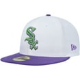 thumbnail image 3 of Men's New Era White Chicago White Sox  Side Patch 59FIFTY Fitted Hat, 3 of 5