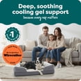 thumbnail image 2 of FurHaven Cooling Gel Dog Bed for Large Dogs, Perfect Comfort Sofa Bed, Cool Gel-Top Foam & Solid Orthopedic Foam Base for Joint Support, Removable Washable Cover, Large, Plush & Velvet, Granite Gray, 2 of 9