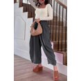 thumbnail image 2 of Women Summer Beach Vacation Pants High Waisted Wide Leg Pants Printed Loose Flowy Casual Palazzo Lounge Trousers, 2 of 9