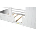 thumbnail image 5 of Twin Size Wooden House Bed with Roof, Window and Guardrail,Twin House-Shaped Platform Bed with Roof for Girls Boys, 5 of 8