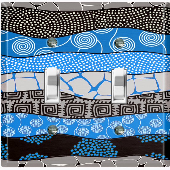 Metal Light Switch Plate Cover Colorful Safari African Tribal Art Pattern SFR035