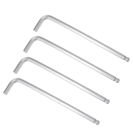

Uxcell 5/16 Ball End Hex Key Wrench L Shaped Long Arm CR-V Repairing Tool SAE 4 Pack