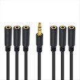 thumbnail image 2 of 5-Port 3.5 Female Jack Headphone Cable Stereo for PC TV MP3 Speaker, 2 of 5