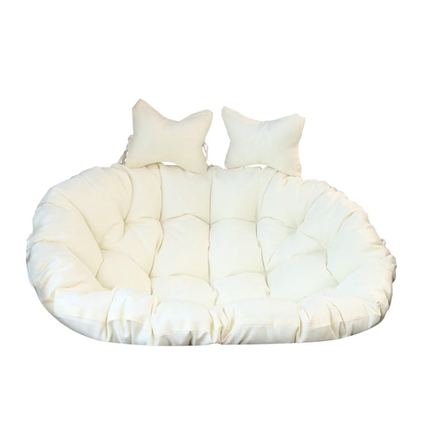 Cojín para silla de cesta colgante, cojín grande y grueso para silla de hamaca, cojín para Blanco