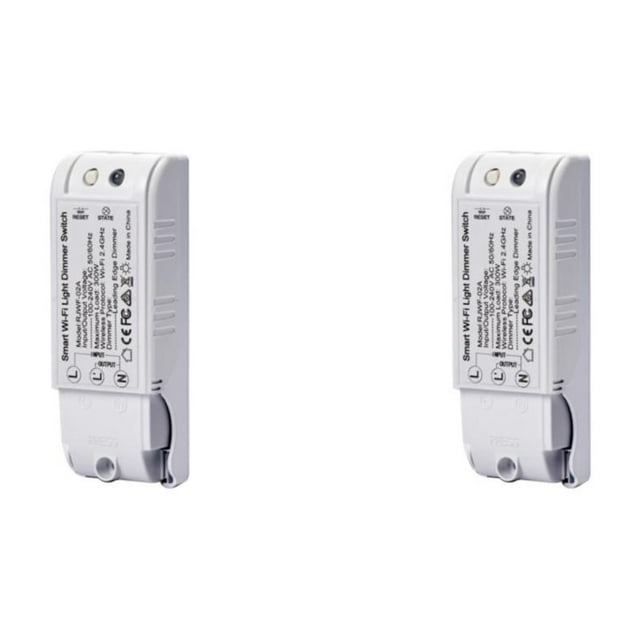QualitChoice Variateur Wi-Fi Bricolage pour Commutateur Tactile, Module de Commande Vocale Sans Fil à Distance, Automatisation Intelligente, Lumières, Commutateurs, 2 Ensembles