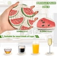 thumbnail image 2 of Yayeee 6 PCS Drink Coasters with Holder Set Woven Absorbent Round Tabletop Hot Pad, Cute Watermelon, 2 of 7