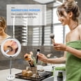 thumbnail image 3 of 10X Magnifying Makeup Mirror with Suction Cup and LED Light Bathroom Mirror, 3 of 5