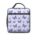 thumbnail image 2 of Butterfly and Blue Purple Pattern Insulated Lunch Bag Teens,Lunch Box for Men Women for Work,Picnic or Travel,10.2x9.5x4.3 Inches,8 Can Capacity, 2 of 6