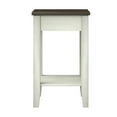 thumbnail image 2 of Twin Star Home Modern Farmhouse Two-Tone Side Table with USB Charging in Old Wood White, 2 of 4
