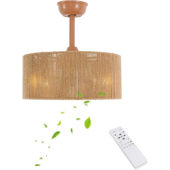 Ceiling Fan Light,Ceiling Fan Lamp with Remote Control,Caged Fandelier Ceiling Fans,6 Speeds for Bedroom Living Room Porch Kids Room