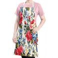 thumbnail image 5 of Pioneer Flower Floral Print Pattern Apron-Garden Aprons for Women with Pockets-Cotton Linen Waterproof Kitchen Cooking Gardening Aprons Adjustable for Kitchen,Cooking,BBQ and Salon 33x27 Inch, 5 of 7