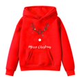 thumbnail image 5 of FUZHIQ Girls Hoodies Size 14-16 Christmas Sweatshirts Graphic Crewneck Long Sleeve Pullover Tops Comfy Plus Size Hooded with Pocket Red,5-6 Years, 5 of 5