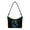 Black-Butterfly Daisy Moon, variant on Sea Shell Print Shoulder Purse for Women Starfish Print Leather Hobo Purse Tote Bag with Smooth Zipper Lightweight Underarm Sling Bag for Travel & Shopping