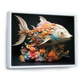 thumbnail image 2 of Designart "Of Colors Fishing Whale wall art I" Animals Floater Framed Canvas Wall Art, 2 of 7