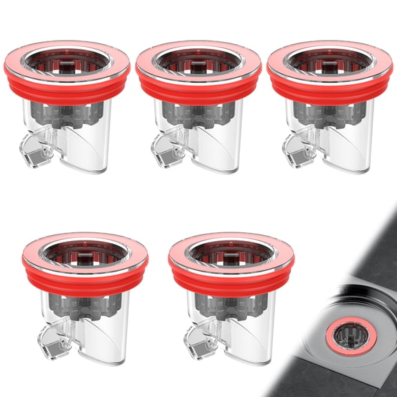 5Pcs Odor Proof Floor Drain Backflow Preventer Heavy Duty Hair Stopper for Bathroom Kitchen Sink Drain