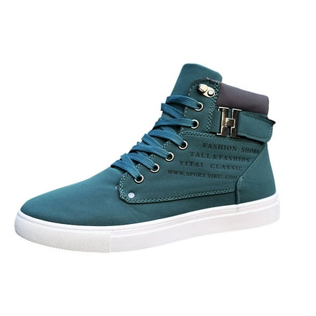 KELINFONG Men s Casual Shoes High Top Fashion Sneaker Lightweight Mens Boots Shoes Lace up Warm Booties