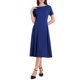 thumbnail image 2 of INSPIRE CHIC Vestidos de Cuello Barco para Mujeres 2025 Midi Swing Vestido A-Line para Ocasiones Elegantes y Casuales M Azul Real, 2 of 5
