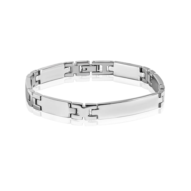 JeenMata Pulsera de eslabones de plata para hombre - Joyería elegante y moderna entrelazada