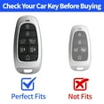 thumbnail image 2 of for Hyundai Key Fob Cover 7 Button with Leather Keychain Soft TPU 360 Degree Protection Car Key Case Shell Holder Fits for 2023 2022 2021 2020 Hyundai Sonata Santa fe Tucson, 2 of 6