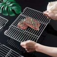 thumbnail image 2 of Fast Food Rectangular Grill Dish Rack Cooking and Cooling Rack Square Rack Dish Rack with Net Mesh Feet (Single Net 16x26cm), 2 of 5
