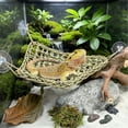 thumbnail image 5 of Cififendec Hand Woven Reptile Hammock, 15.74", Suction Cup Hanging Lizard Snake Climbing Bed Natural Fiber Terrarium Landscape Decor for Amphibian Habitat, 5 of 5