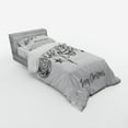 thumbnail image 2 of Ambesonne Christmas Bedding Set 3 Pcs, Sketchy Ornaments, Twin XL, Black White, 2 of 2