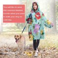 thumbnail image 4 of Wearable Oversized Blanket,Pioneer Flower Floral Print Pattern Wearable Blanket Hoodie for Adults,Cozy Hooded Blankets with Super Pockets,Super Warm Fuzzy Pullover for Women & Men, 4 of 6