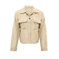 thumbnail image 5 of IMENGL Surchemise en Velours Côtelé Mode, Beige TG, Taille M-2TG, 5 of 5
