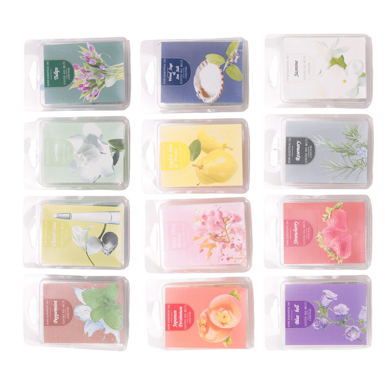 12 Pack Scented Wax Melts Wax Square, Scented Wax Melts, Soy Wax Melts for Warmers, Wax Square Gift Set, Baby Powder Wax