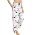 thumbnail image 2 of Naloa Cute Poodle Dog Print Women’s Ultra-Soft Comfy Pajama Lounge Pants with Pockets & Drawstring, 2 of 8