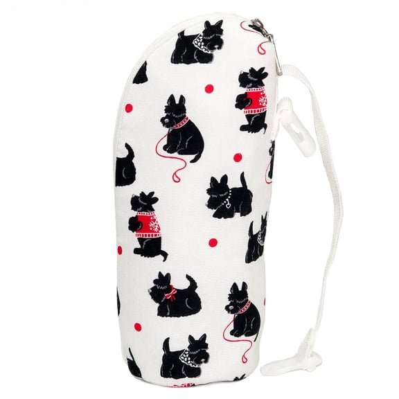 Baby Bottle Portable Pouch for Warm or Cool Bottles Insulated Travel Size Hand Carrying Storage - Schnauzer