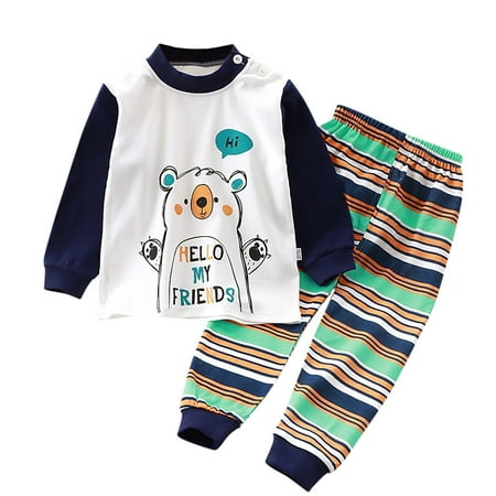 

Toddler Baby Boys Girls Pajamas Dinosaur Animals Cotton 2 Pieces Train Kids Cartoon Fall Winter Clothes Pj Sleepwear Sets Size 5-6 Years