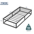 thumbnail image 3 of HOMEFORT Twin Bed Frame Platform,14" Metal Platform Bed Frame Twin,Heavy Duty Steel Slat Mattress Foundation,No Box Spring Needed,Black, 3 of 6