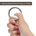 thumbnail image 4 of Round Spring O Rings, 2Pcs 1.85 Inch OD Trigger Buckle Snap Clips for Bags, Purses, Keyrings, Silver Tone, 4 of 6