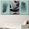 thumbnail image 1 of PixonSign Canvas Print Wall Art Set Palm Leaf & Plant Close-Up Display Floral Wilderness Photography Modern Art Rustic Relax/Calm Multicolor Black and White for Living Room, Bedroom - 16"x24"x3, 1 of 5
