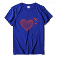 thumbnail image 4 of Cozyfort Summer Shirts for Women 2025 Heart/Butterfly Print Women's T-Shirt Short Sleeve Crewneck for Summer Women's T-Shirts Graphic, 4 of 4