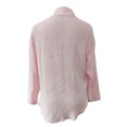 thumbnail image 4 of xiaxaixu Women Button Down Shirts Solid Color Turn-Down Collar Long Sleeve Blouses Spring Fall Commuter Casual Loose Tops, 4 of 8