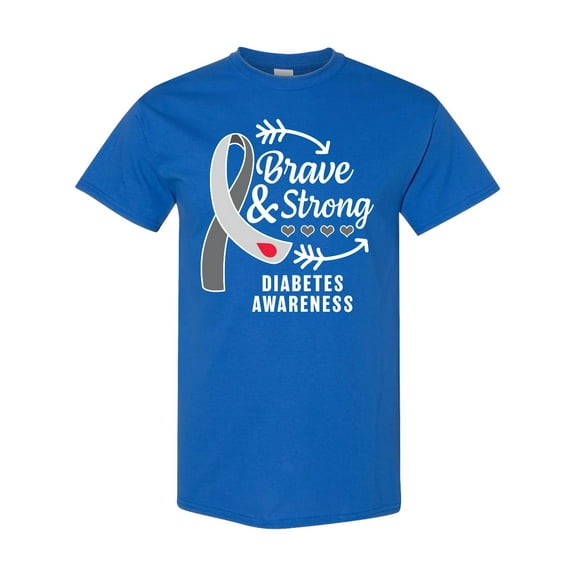 Inktastic Diabetes Awareness Brave and Strong T-Shirt