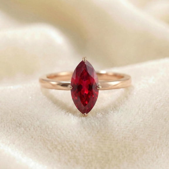 Natural Ruby Gemstone Ring Woman And Mens Birthstone Gift Ring Promise Ring